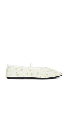 Jeffrey Campbell Dancer Emb Flat in White Daisies from Revolve.com | Revolve Clothing (Global)