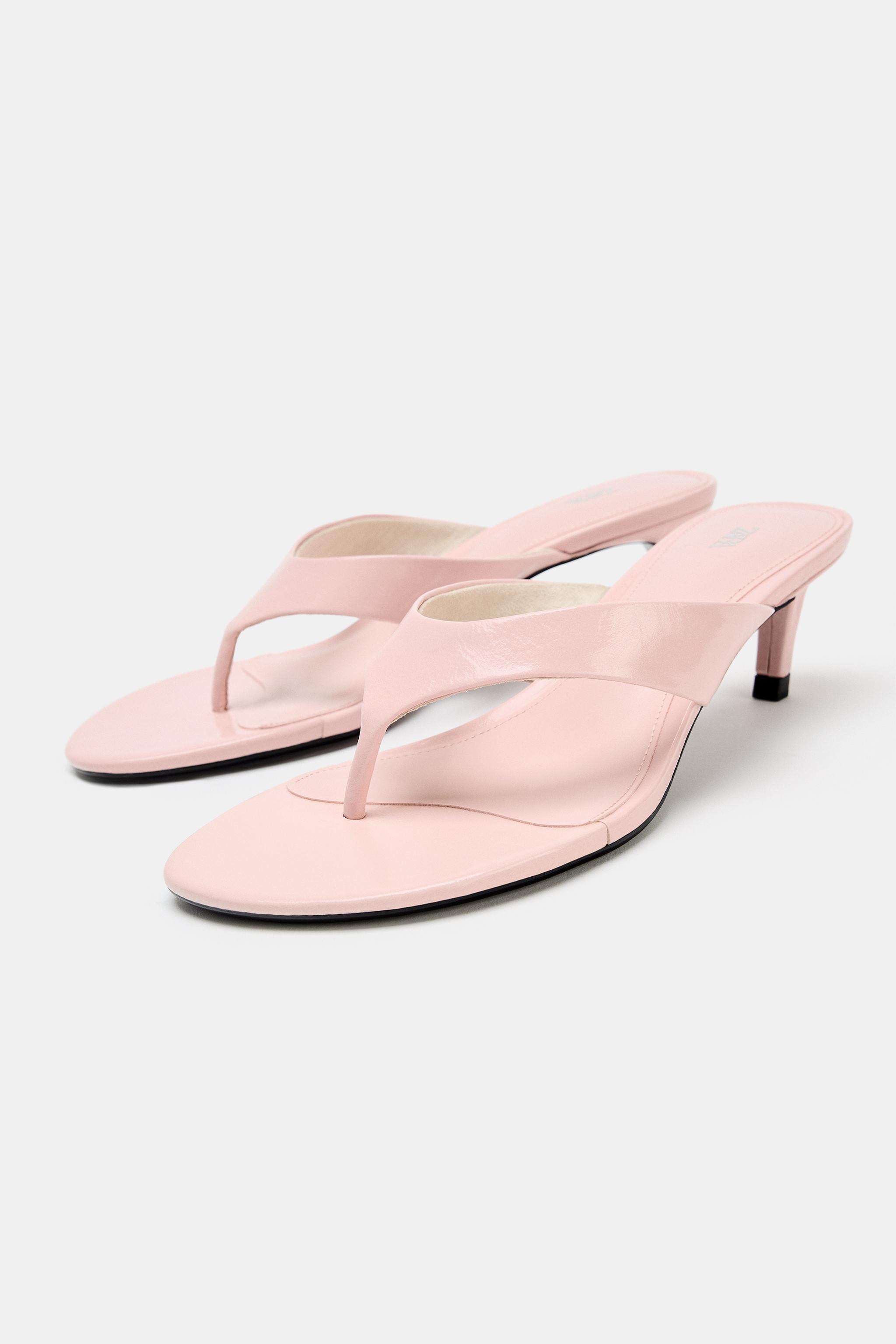 HEELED LEATHER SANDALS | Zara US
