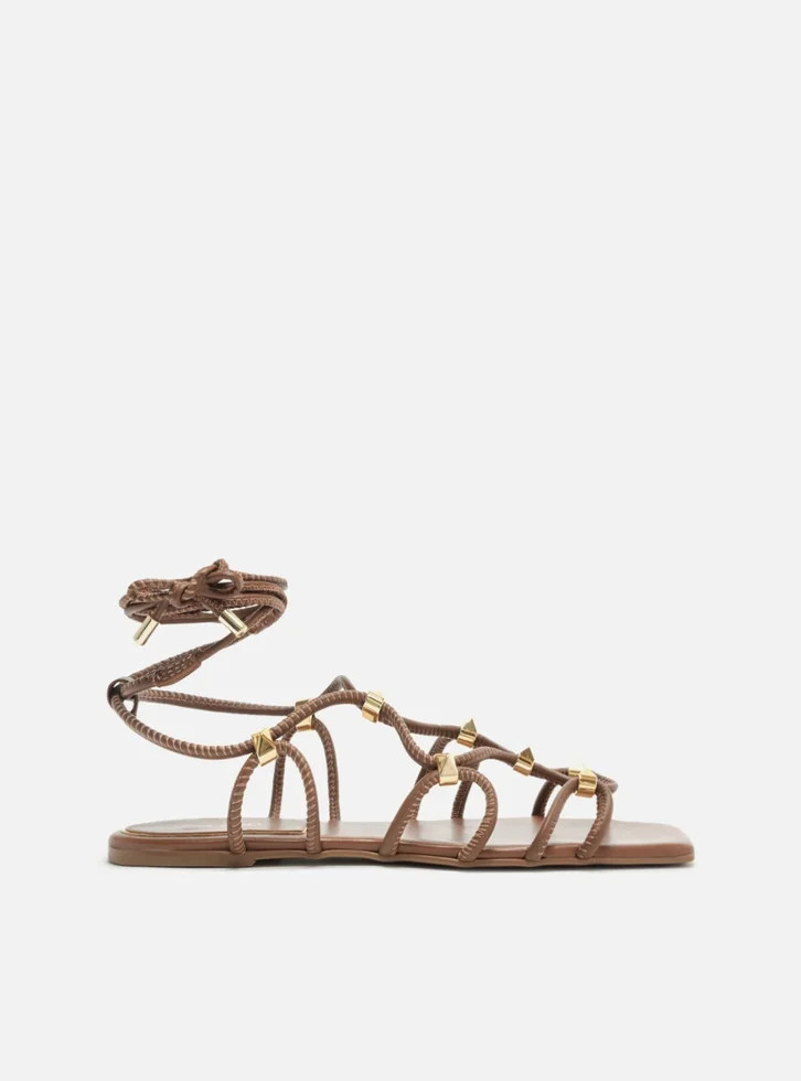 Sandália Rasteira Marrom | ZZ Mall (BR)