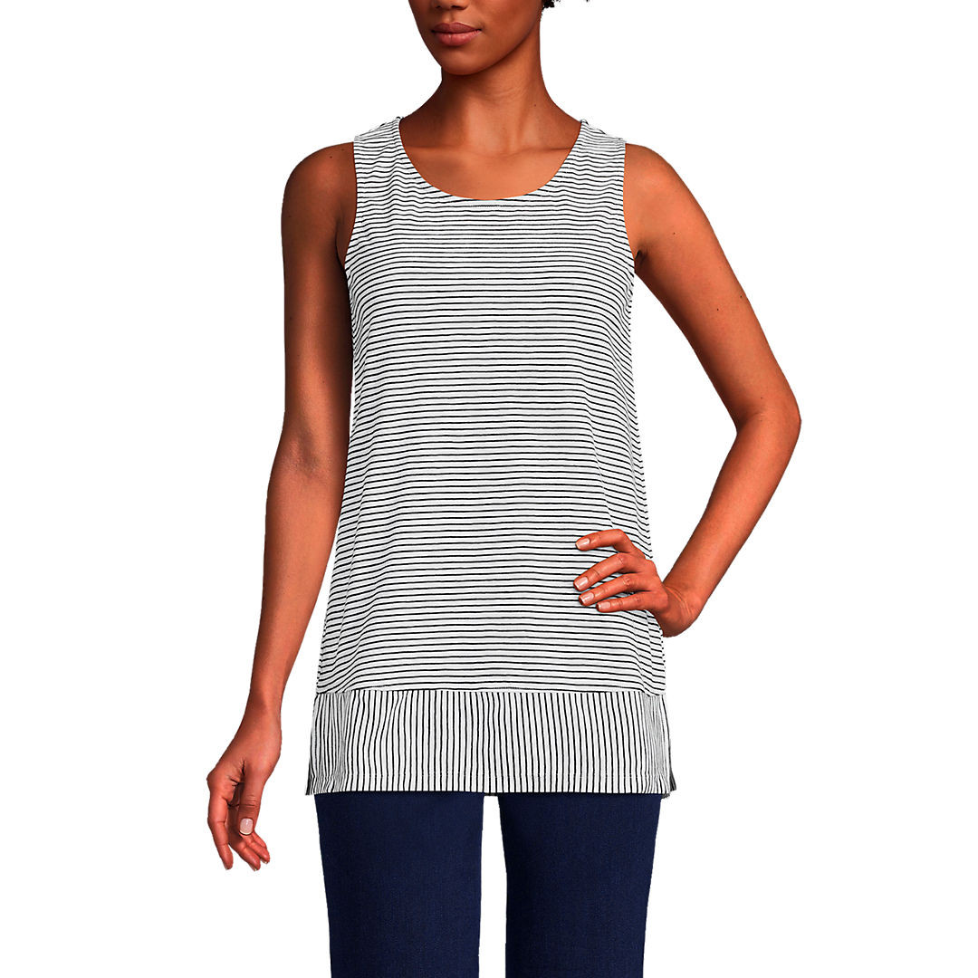 Women's Slub Jersey Swing Tunic Tank | Lands' End (US)