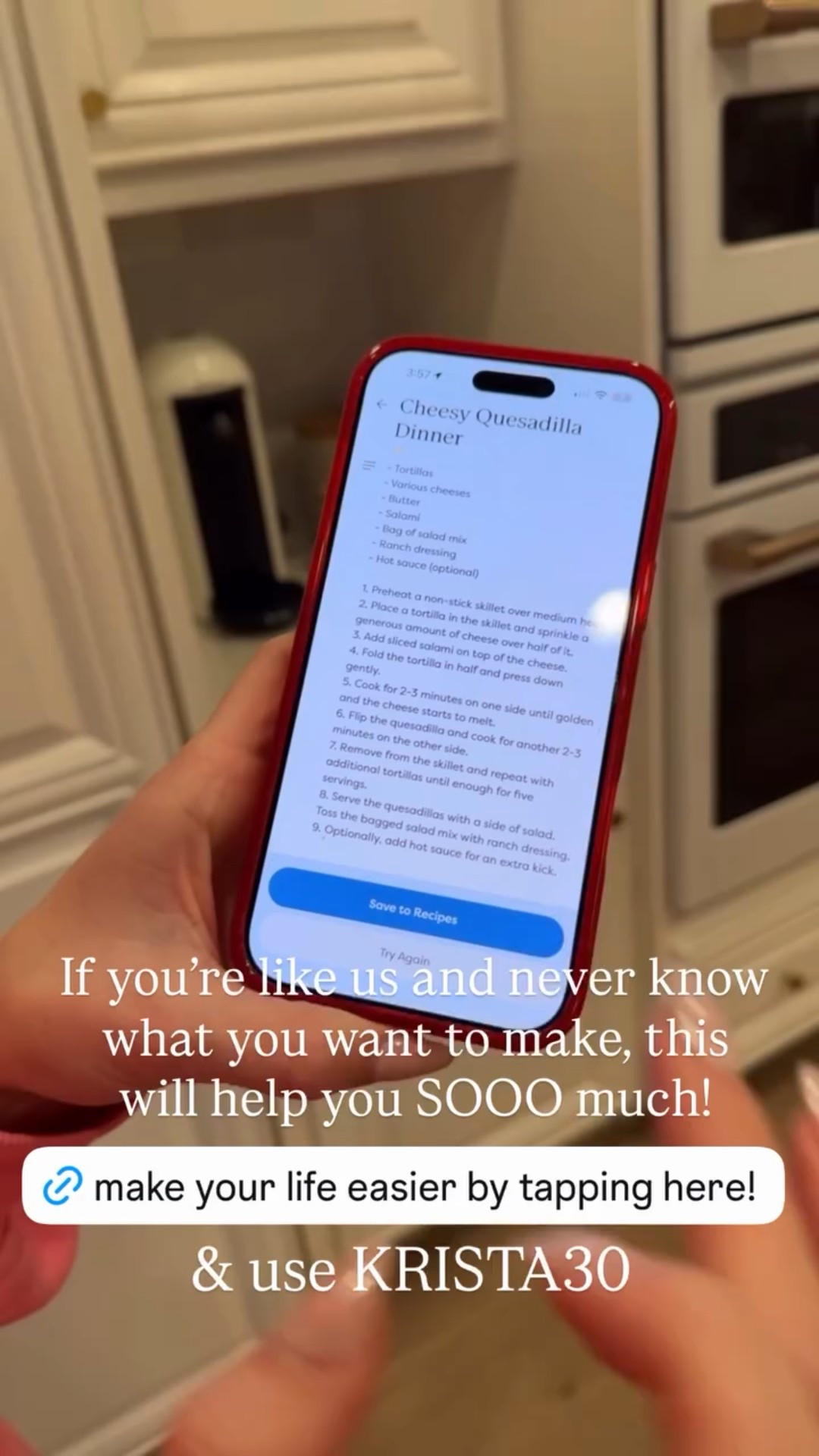 If you’re like us and never know what you want to make, this will help you SOOO much! & use KRISTA30