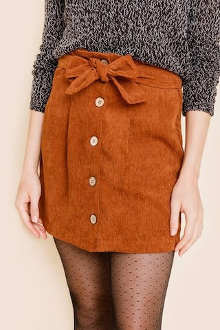 Cara Button Front Mini Skirt - francesca's | Francesca's