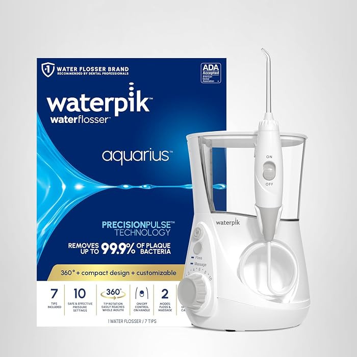 Waterpik Aquarius Water Flosser For Teeth Cleaning, Gums, Braces, Dental Care, Electric Power Wit... | Amazon (US)