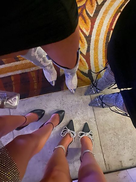 Vegas Bachelorettes- black and rhinestone heels 

#LTKshoecrush #LTKparties #LTKwedding
