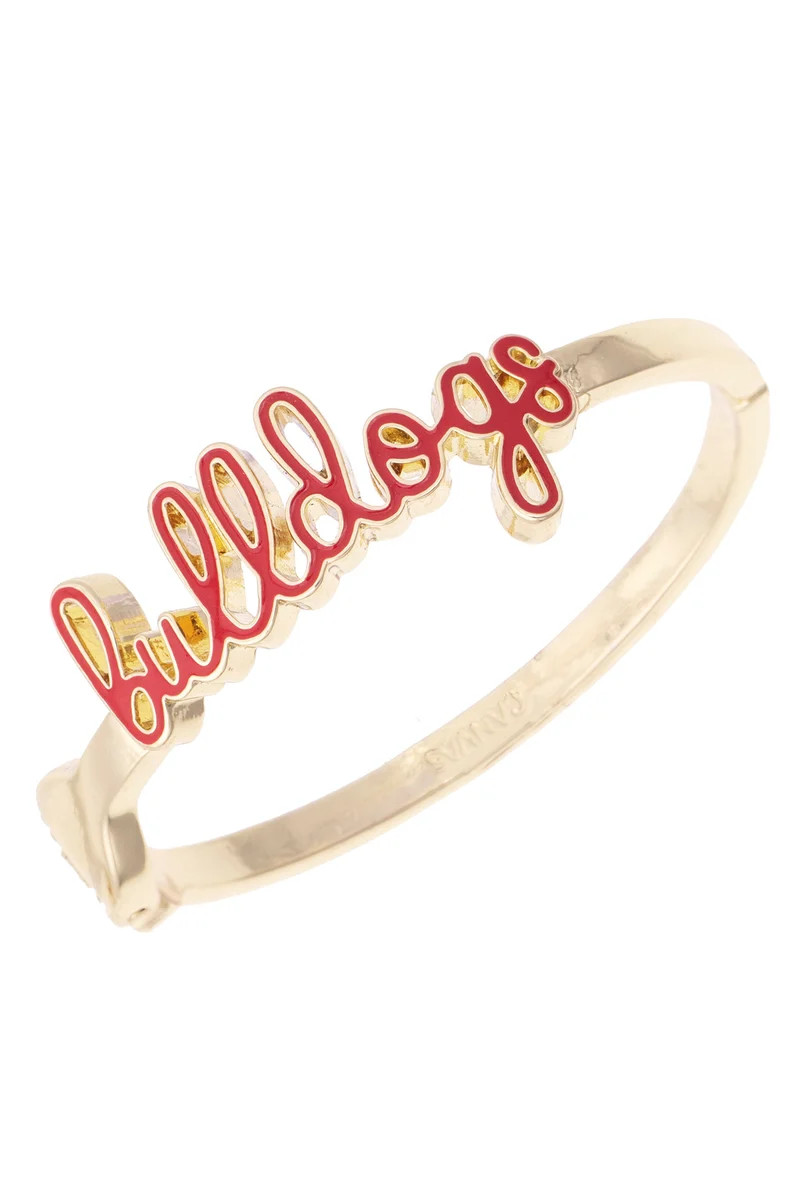 Georgia Bulldogs Cursive Enamel Hinge Bangle | CANVAS
