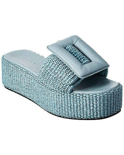 BOYY Puffy Raffia Platform Sandal | Ruelala