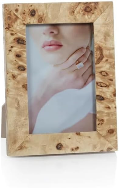 Zodax Deluxe Burl Wood Veneer Photo or Picture Frame (4x6) | Amazon (US)
