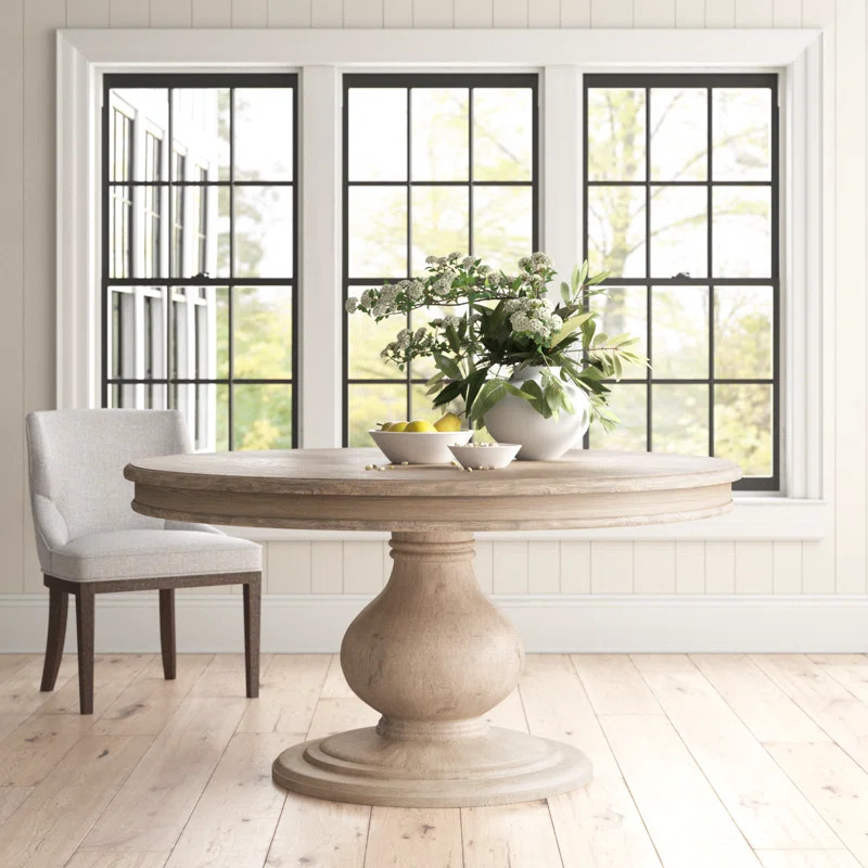 Dadeville Round Solid Wood Dining Table | Wayfair North America