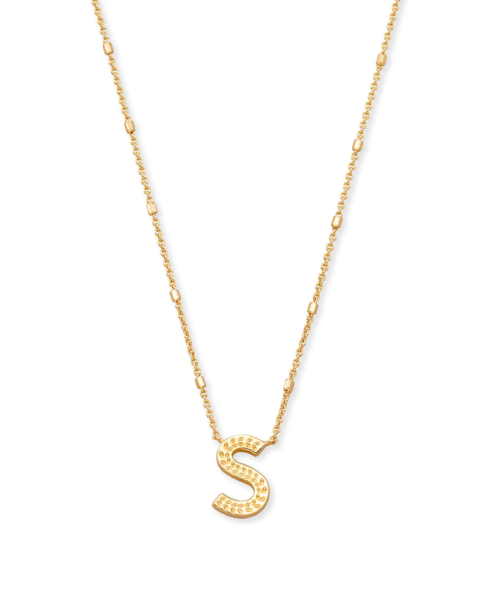 Kendra Scott Letter S Pendant Necklace in Gold | Metal | Kendra Scott