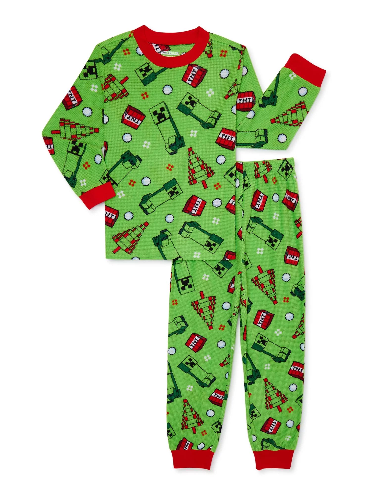 Minecraft Boys Christmas Pajama Set, 2-Piece, Sizes 4-16 | Walmart (US)