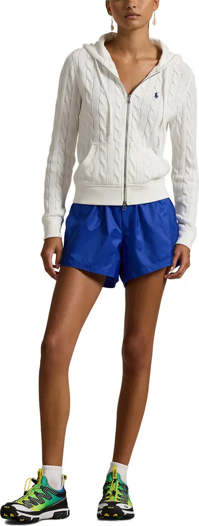 Cable Knit Cotton Zip Hoodie | Nordstrom