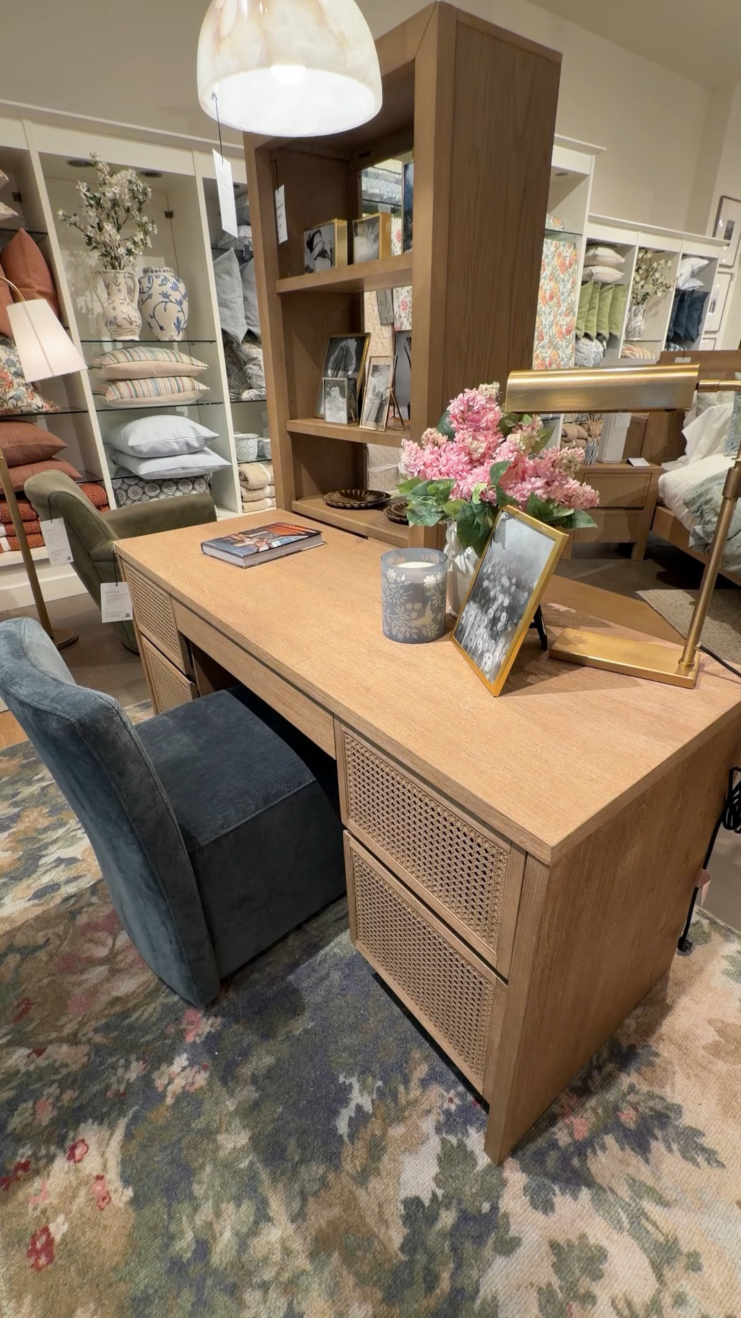 Coastal modern home office inspo! 🤎 The Marina Cane Executive Desk (64”) from Pottery Barn features beautiful woven cane panels paired with clean lines for a relaxed yet polished look. Expertly crafted with Meranti wood and Sungkai veneers, it offers five drawers for storage to keep your workspace organized. 💻 Shown here in the Seadrift finish, but it’s also now available in the light White Sand color. Linked this desk and coordinating pieces from the collection to shop! ✨ #PotteryBarn #HomeOfficeInspo #OfficeDesk

#LTKHome #LTKSaleAlert