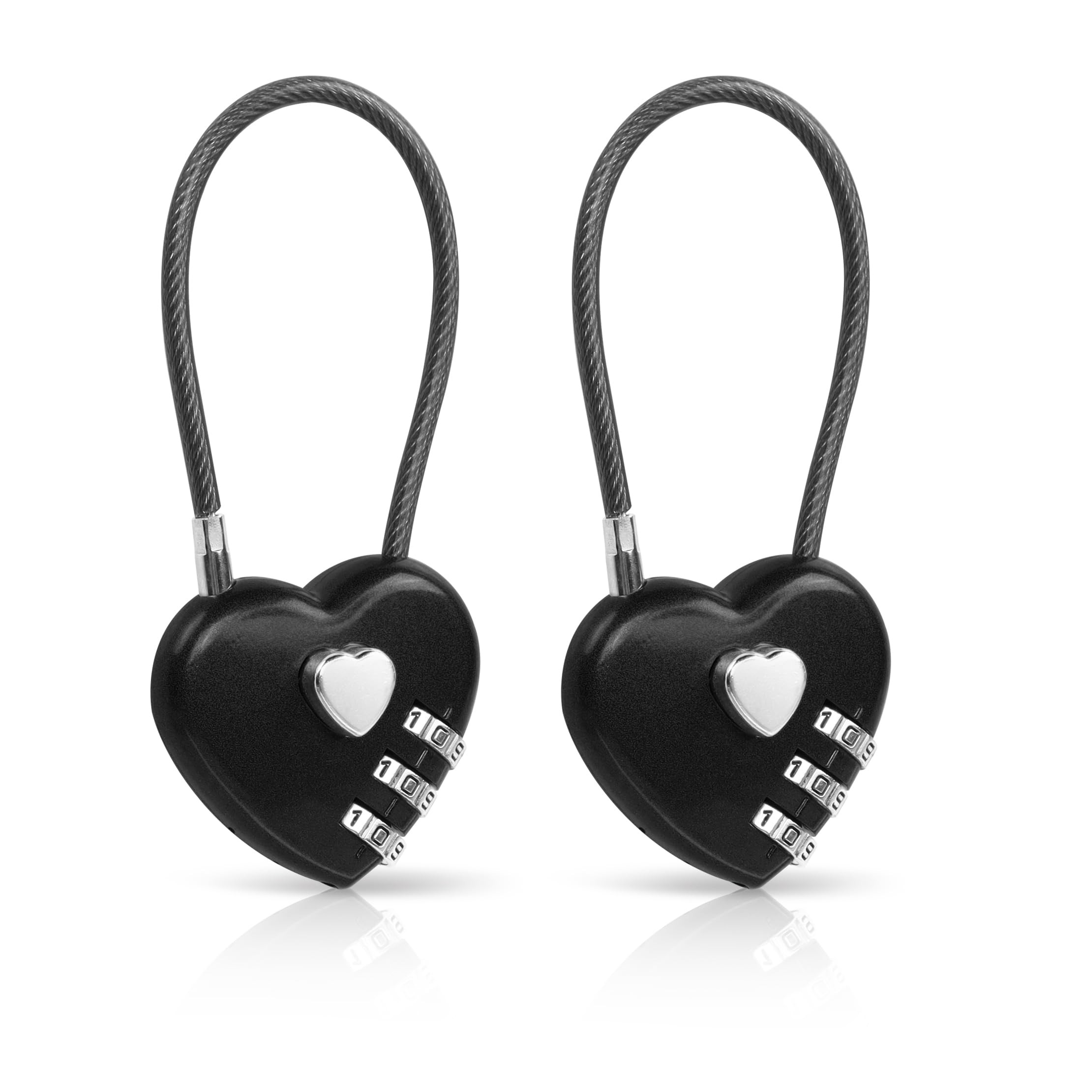 YAODHAOD 2 Pack Combination Lock, 3 Digit Heart Shaped Padlock for School Gym Locker, TSA Approve... | Amazon (US)