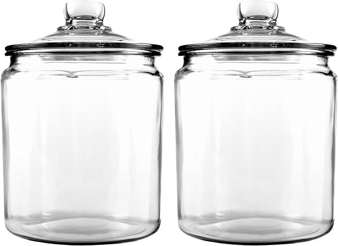 Anchor Hocking Heritage Hill Half Gallon Glass Jar with Lid, Set of 2 | Amazon (US)
