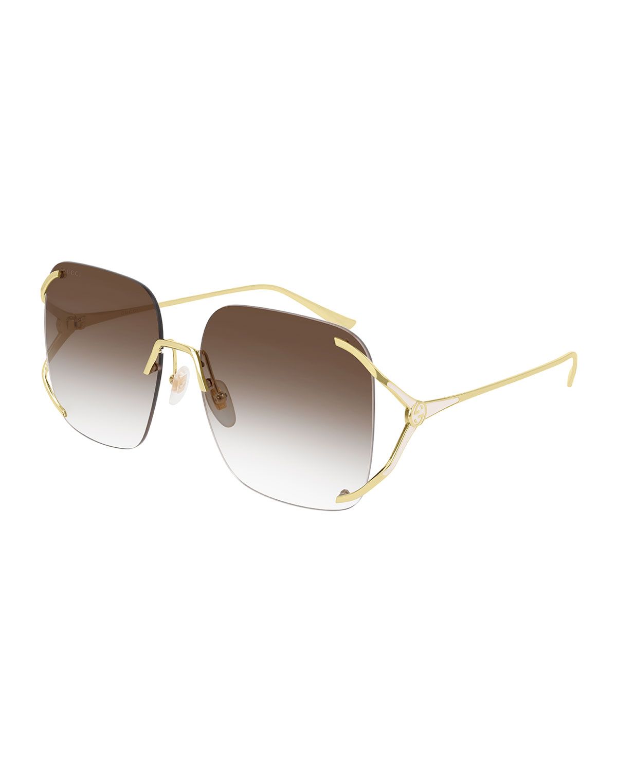 Rimless Square Metal Sunglasses | Bergdorf Goodman