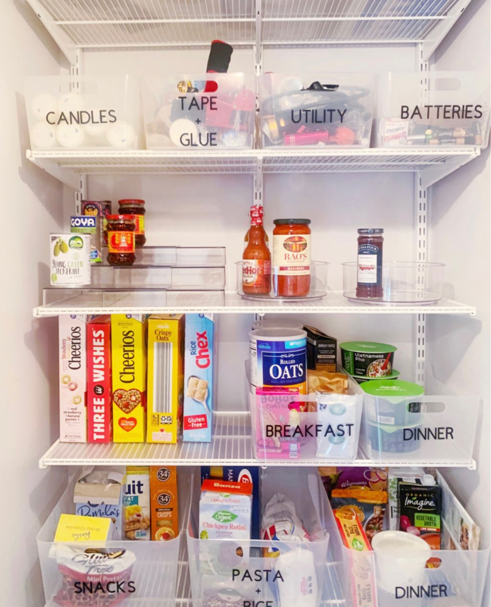 When it comes to pantry organization keep your categories vague enough for flexibility but structured enough to be clearly defined. 

#LTKhome #LTKfamily