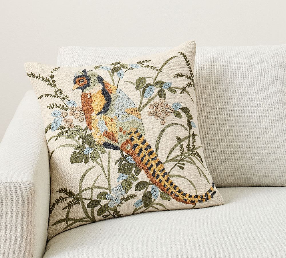Hazel Embroidered Pillow | Pottery Barn (US)