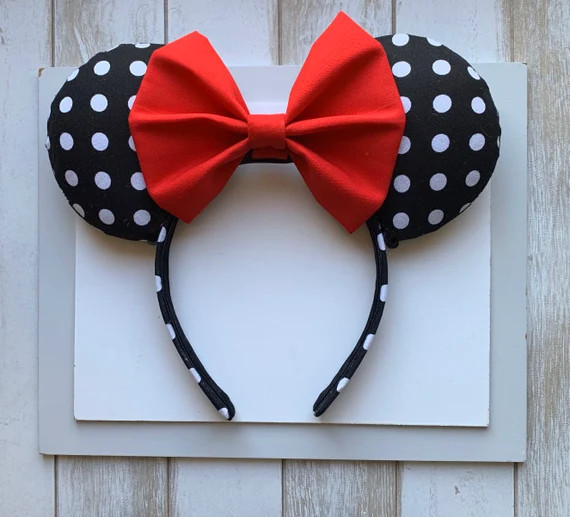 Polka Dot Mouse Ears. Polkadot Minnie Ears . Polkadot Mickey | Etsy | Etsy (US)