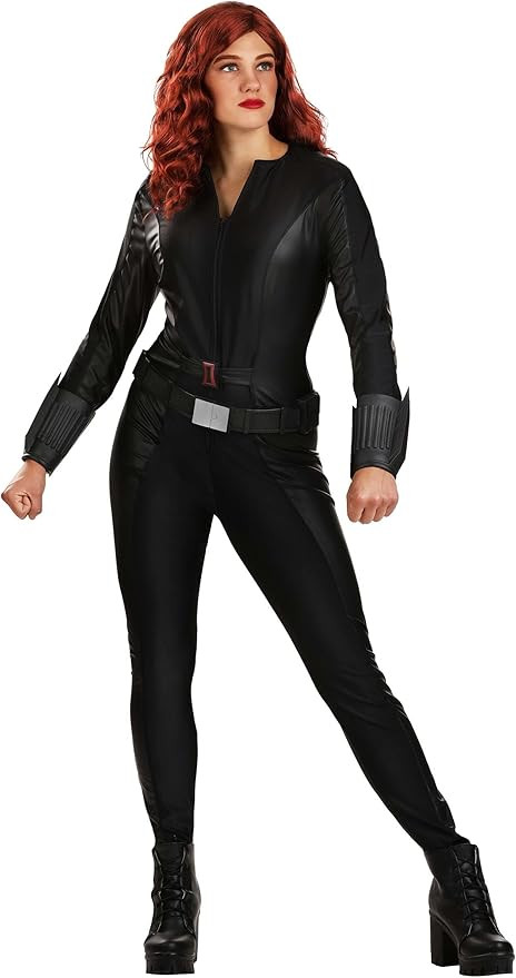 Women's Deluxe Civil War Black Widow Costume -Two-Tone Civil War Jumpsuit with Utility Belt and 3... | Amazon (US)