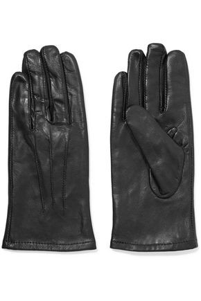 Y-3 Woman + Adidas Faux Leather Gloves Black Size M | The Outnet US