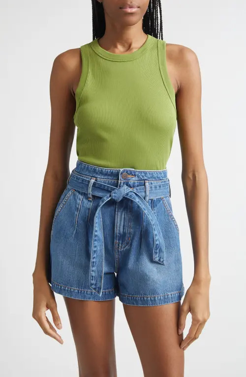 Veronica Beard Jordyn Crop Tank in Cactus at Nordstrom, Size Large | Nordstrom