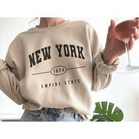 New York Sweatshirt, City Sweater, Nyc Empire State Pullover, Brooklyn Hoodie, Ny College Shirt, Vintage Crewneck, Jumper Gift | Etsy (CAD)