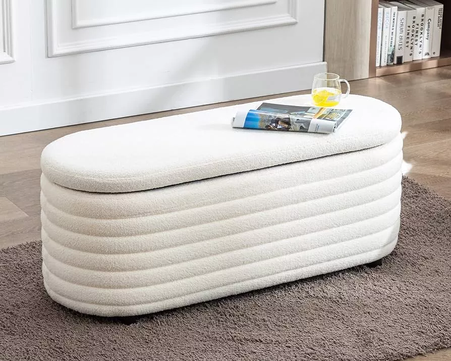 Rialto Ivory Storage Bench curated on LTK