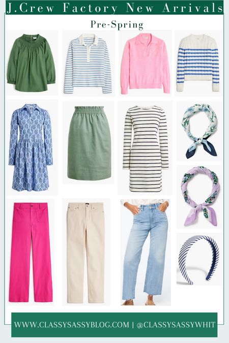 I am loving all these colorful striped collared new spring arrivals from J.Crew Factory! So preppy, classic, wide leg denim, polo shirts 

#LTKstyletip #LTKSpringSale #LTKfindsunder100