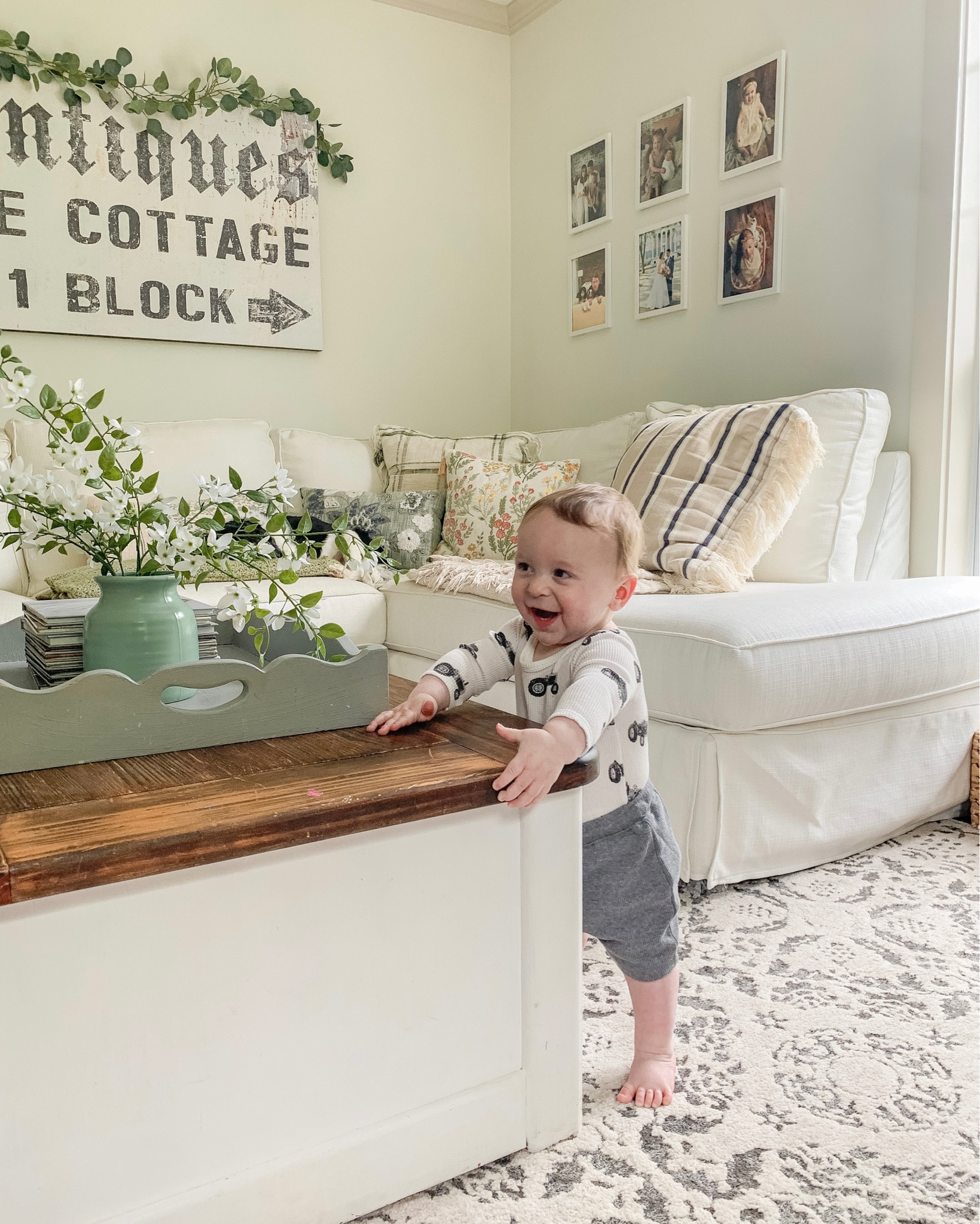 Happy Friday! George is so excited to show off his new party trick 😆💙 He’s growing so fast and is going to be crawling and cruising any day! Mama is not ready 😅

#LTKbaby #LTKhome