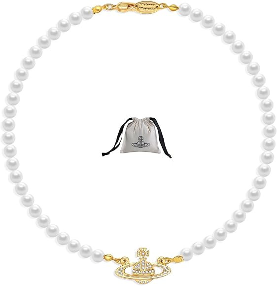 Senteria Planet Pearl Necklace Pearl Saturn Crystal Rhinestone Necklace, Best Friend Girlfriend Birt | Amazon (UK)