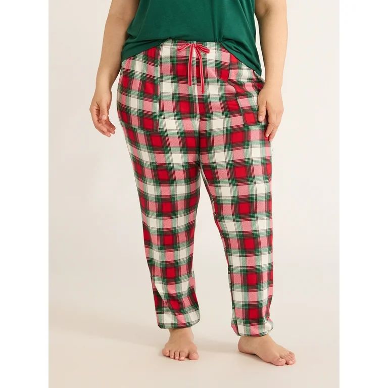 Joyspun Women's Hacci Knit Jogger Sleep Pants, 29” Inseam, Sizes XS to 3X | Walmart (US)