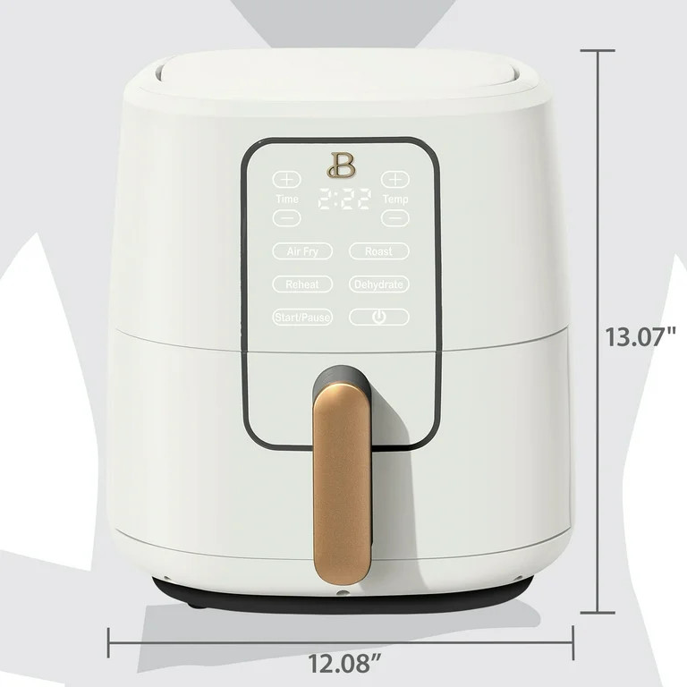 Beautiful 6 Qt Air Fryer with TurboCrisp Technology and Touch-Activated Display, White Icing by D... | Walmart (US)