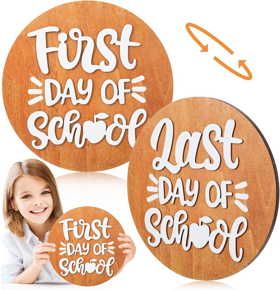 First and Last Day of School Board Double Sided First Day of School Board Reusable First Day of S... | Amazon (US)