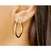 Ava Hoops 18K thick hoops gold filled earrings, chubby chunky hoops delicate boho minimalist dainty | Etsy (US)