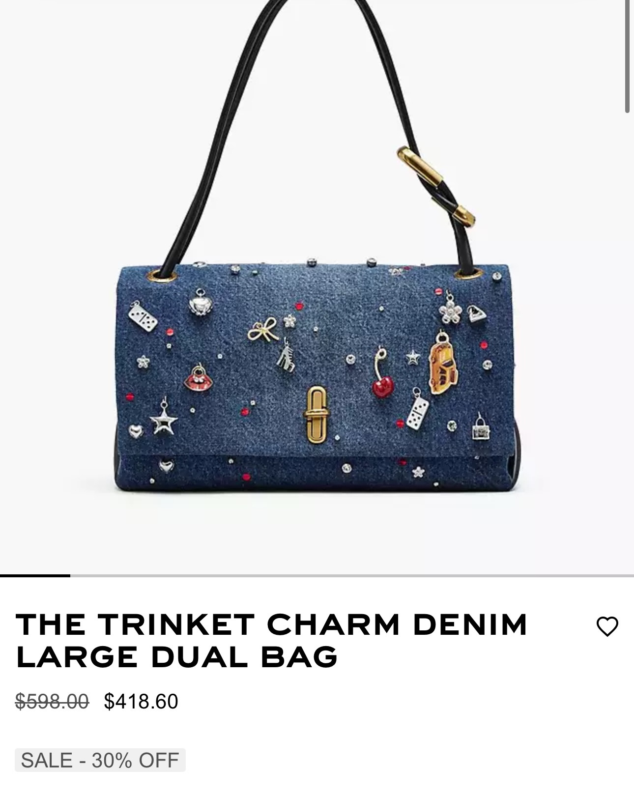 And look what’s on sale! Ugh! Lol #marcjacobs #dualbag #denimbag