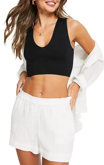 Topshop Seamless V-Neck Crop Top | Nordstrom | Nordstrom