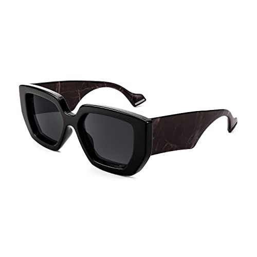 FEISEDY Oversized Square Sunglasses for Women Men Thick Frame Shades B4074 | Amazon (US)