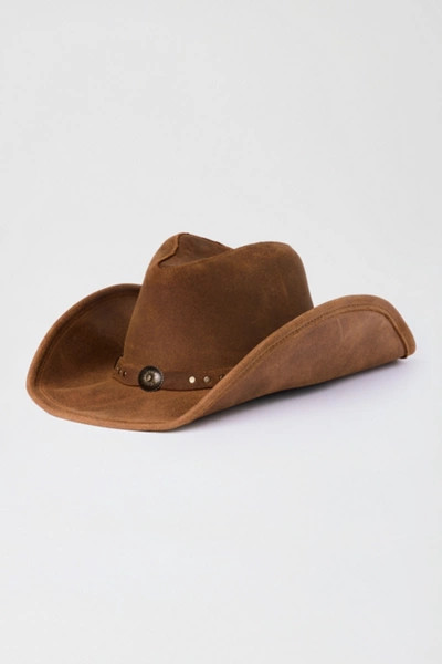 Minnetonka Leather Silverton Dude Cowboy Hat in Black, Women's at Urban Outfitters | Urban Outfitters (US and RoW)
