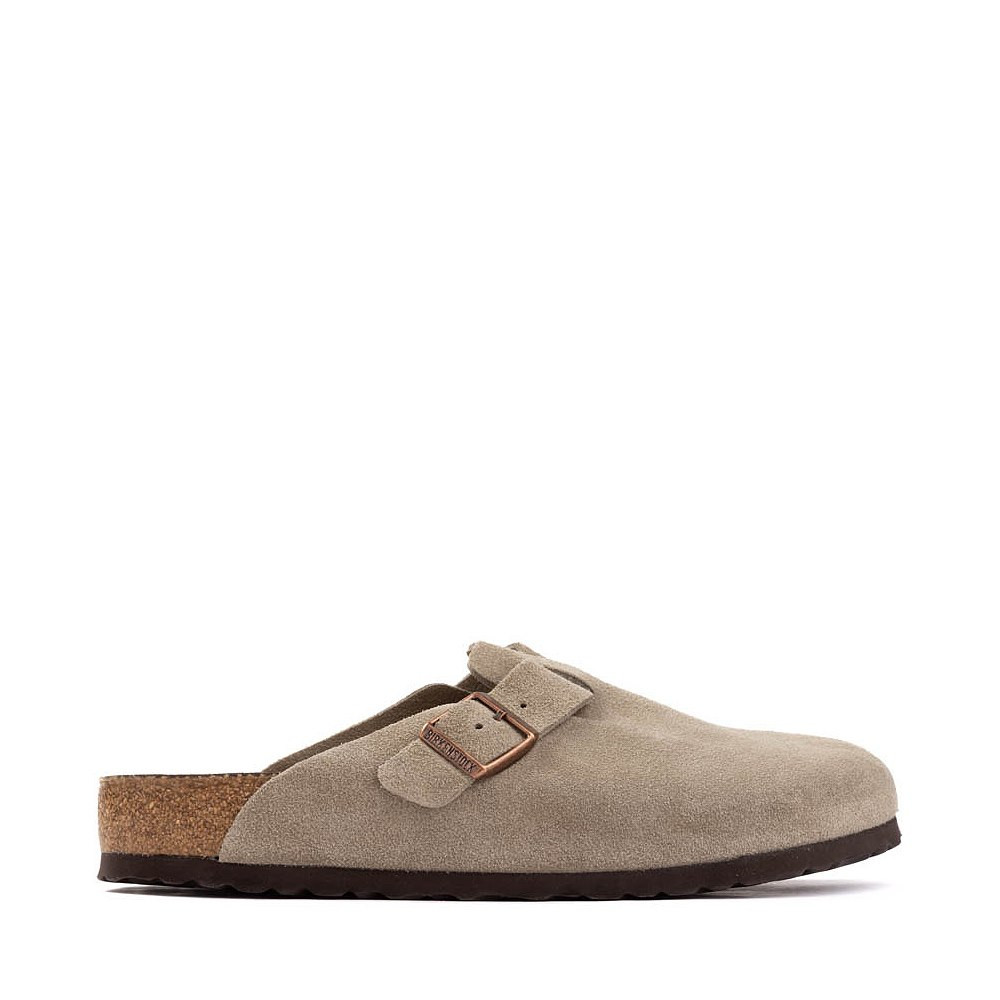 Mens Birkenstock Boston Soft Footbed Clog - Taupe | Journeys