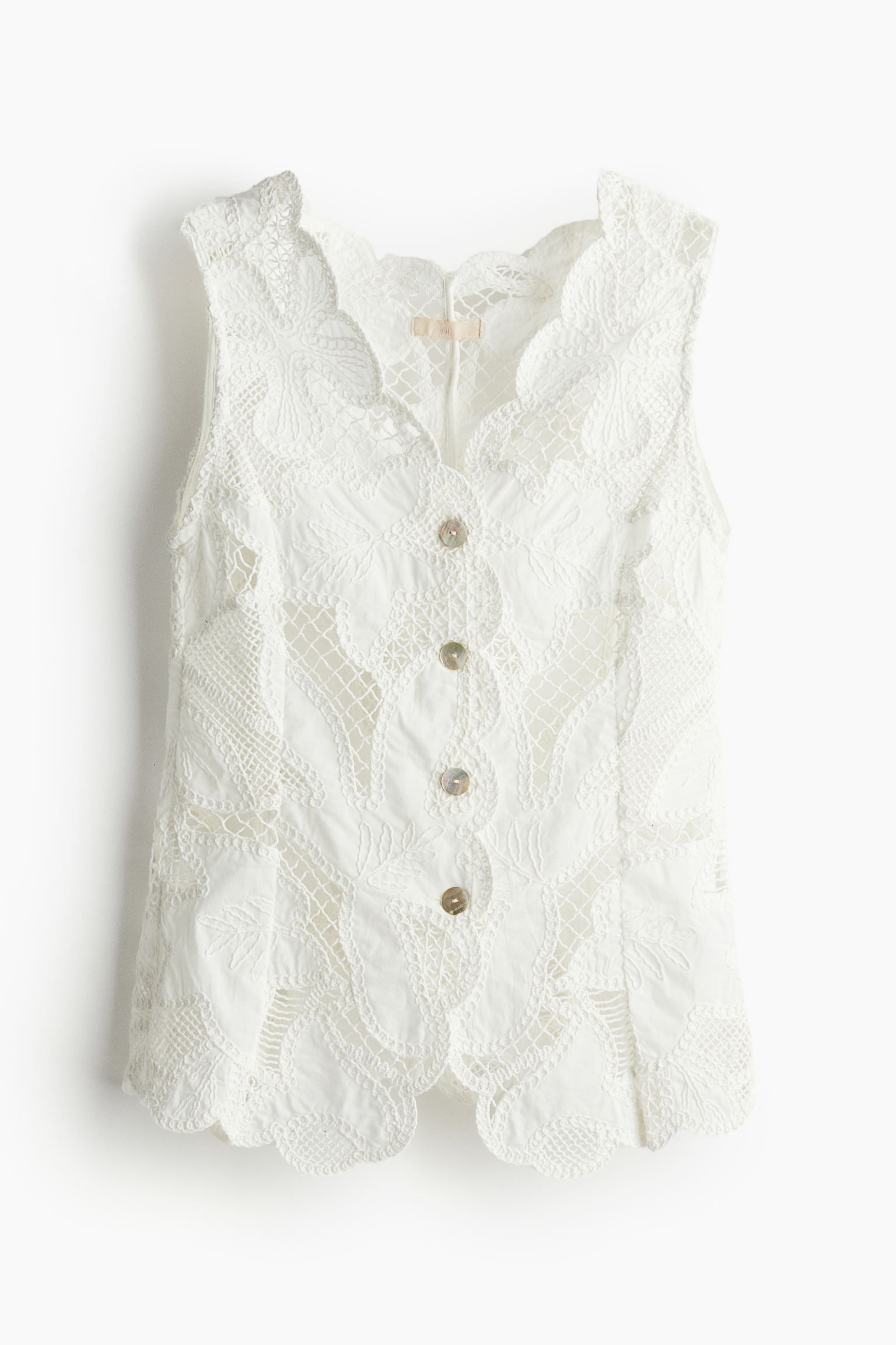 Broderie anglaise waistcoat | H&M (UK, MY, IN, SG, PH, TW, HK)
