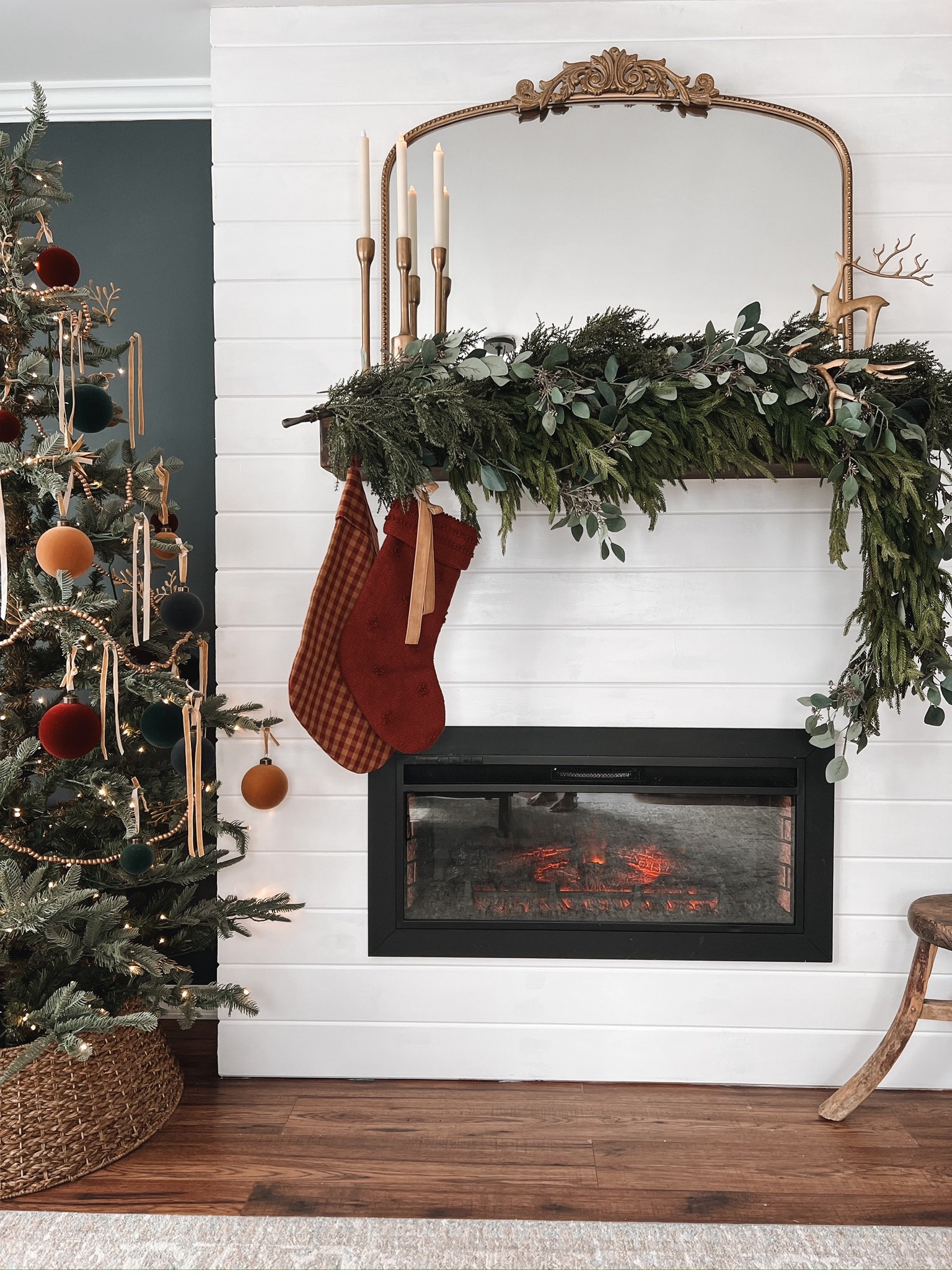 dining room fireplace christmas mantle decor

#LTKSeasonal #LTKHome #LTKHoliday