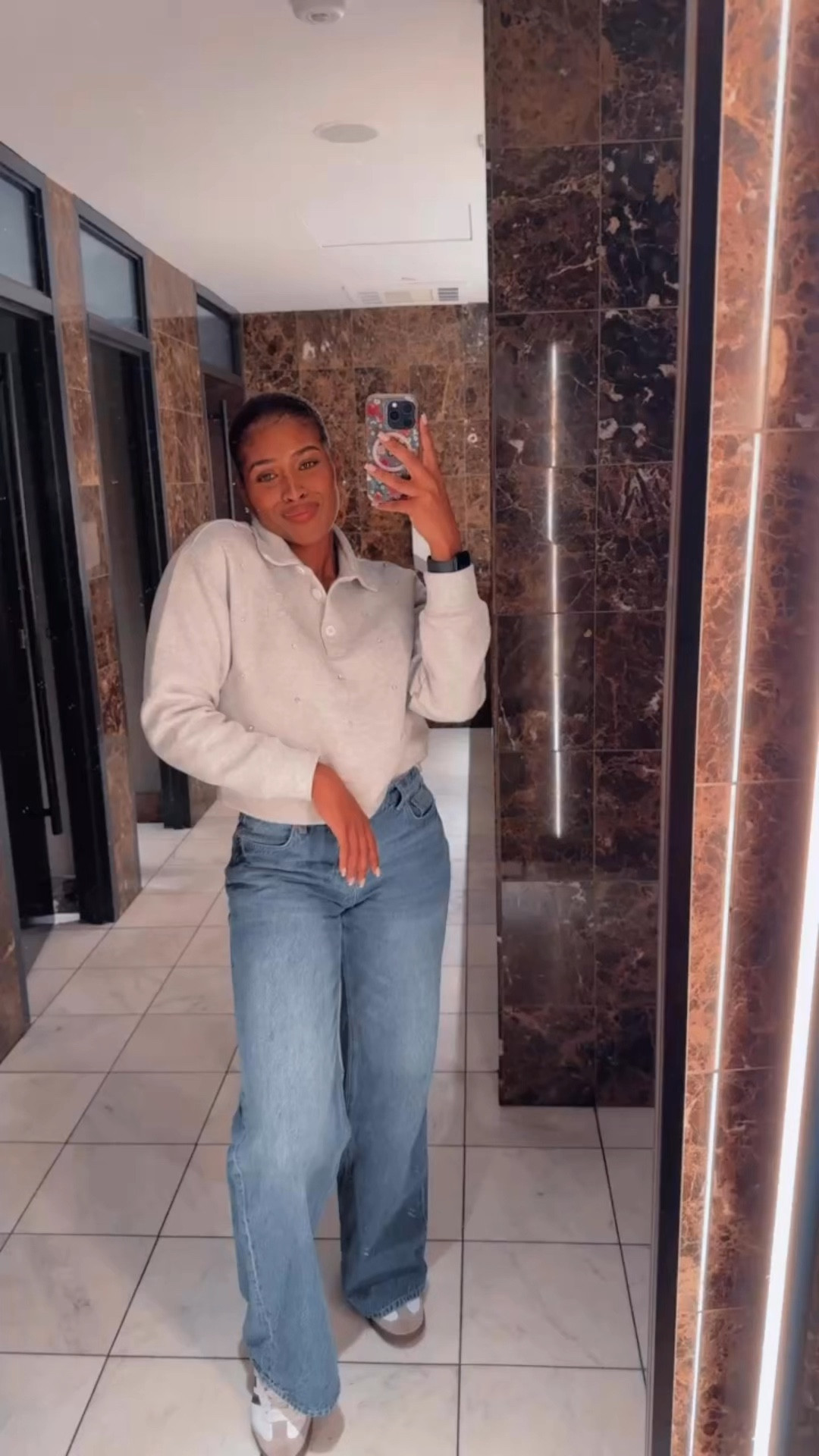 Didn’t get around to a fit check earlier, so let’s get into this Friday night look! ✨ I threw together this oversized  rugby-style sweatshirt with rhinestone embellishments (because a little sparkle is always necessary), paired with the perfect flare jeans that snatch the waist and hug in all the right places—truly chef’s kiss! And of course, I had to finish it off with my Adidas Sambas for that effortless vibe. Obsessed with how this came together!

#LTKfit #EffortlessStyle #CasualChic”

#LTKStyleTip #LTKFindsUnder100 #LTKMostLoved