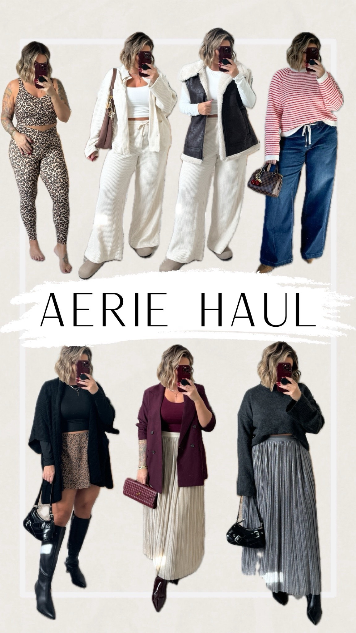 Leopard leggings L 
Leopard bra XL 
Cream pants L 
Cream top XL 
3 pack long sleeves L 
Red sweater L 
Jeans L 
Black oversized cardigan L/XL 
Maroon blazer L 
Maroon tank L 
Grey sweater L 
Long skirts L 
Dog sweaters size small 

Follow my shop @shaynaslife on the @shop.LTK app to shop this post and get my exclusive app-only content!

#

#LTKSaleAlert #LTKStyleTip #LTKFindsUnder100