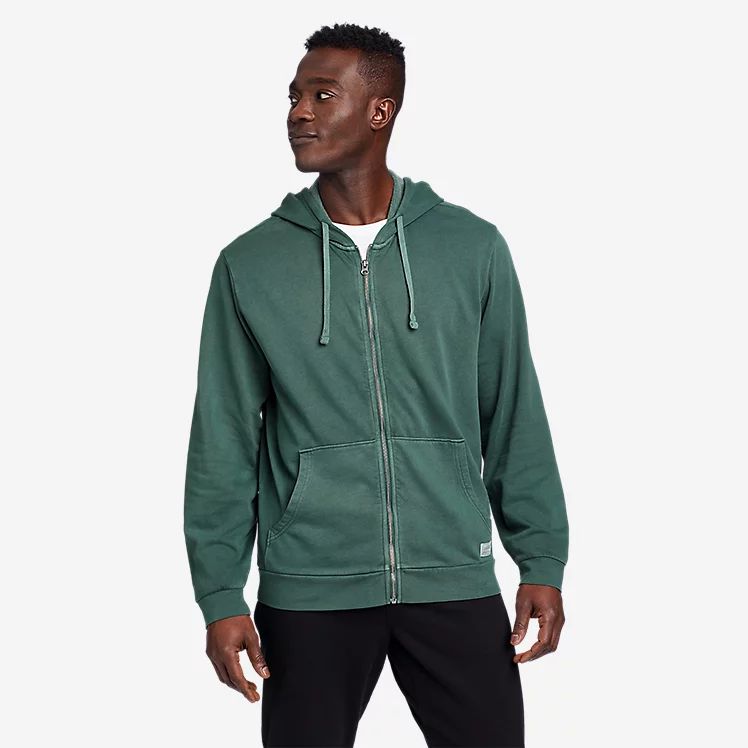 Men's Camp Fleece Full-zip Hoodie - River Wash | Eddie Bauer | Eddie Bauer, LLC