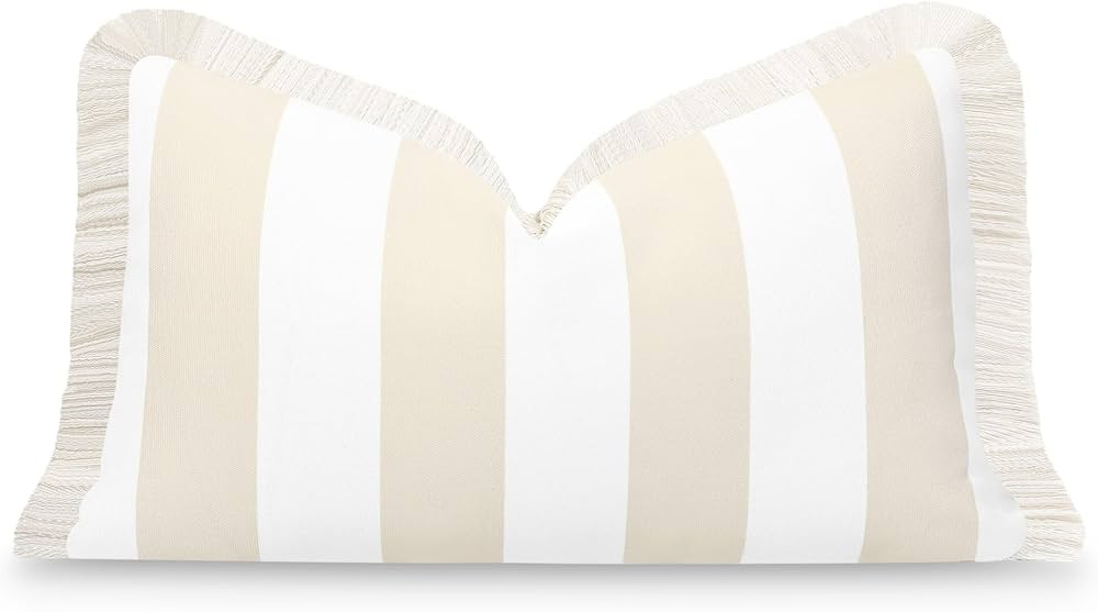 Hofdeco Premium Fall Coastal Patio Indoor Outdoor Lumbar Pillow Cover Only, 12"x20" Water Repelle... | Amazon (US)