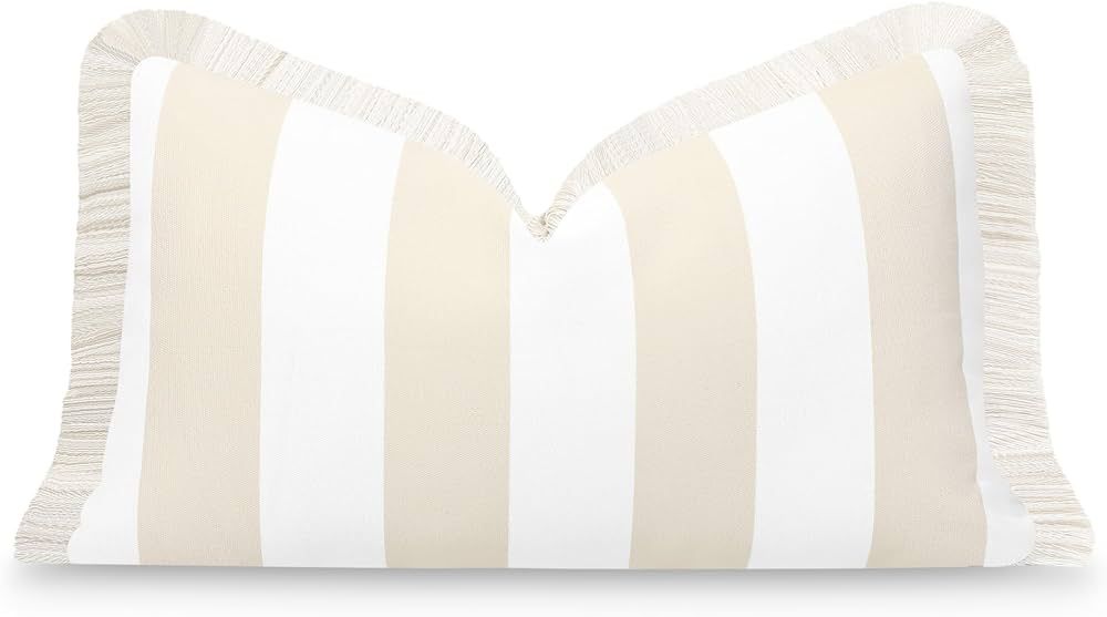 Hofdeco Premium Fall Coastal Patio Indoor Outdoor Lumbar Pillow Cover Only, 12"x20" Water Repelle... | Amazon (US)