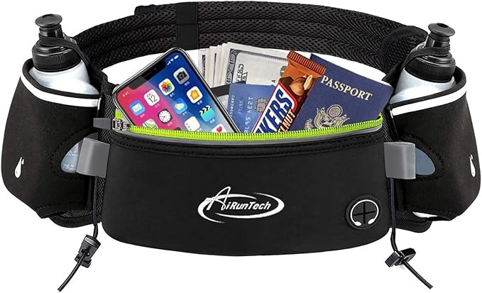 AiRunTech Hydration Running Belt with Bottles Zero Bounce Design for Running, Triathlon, Ironman,... | Amazon (US)