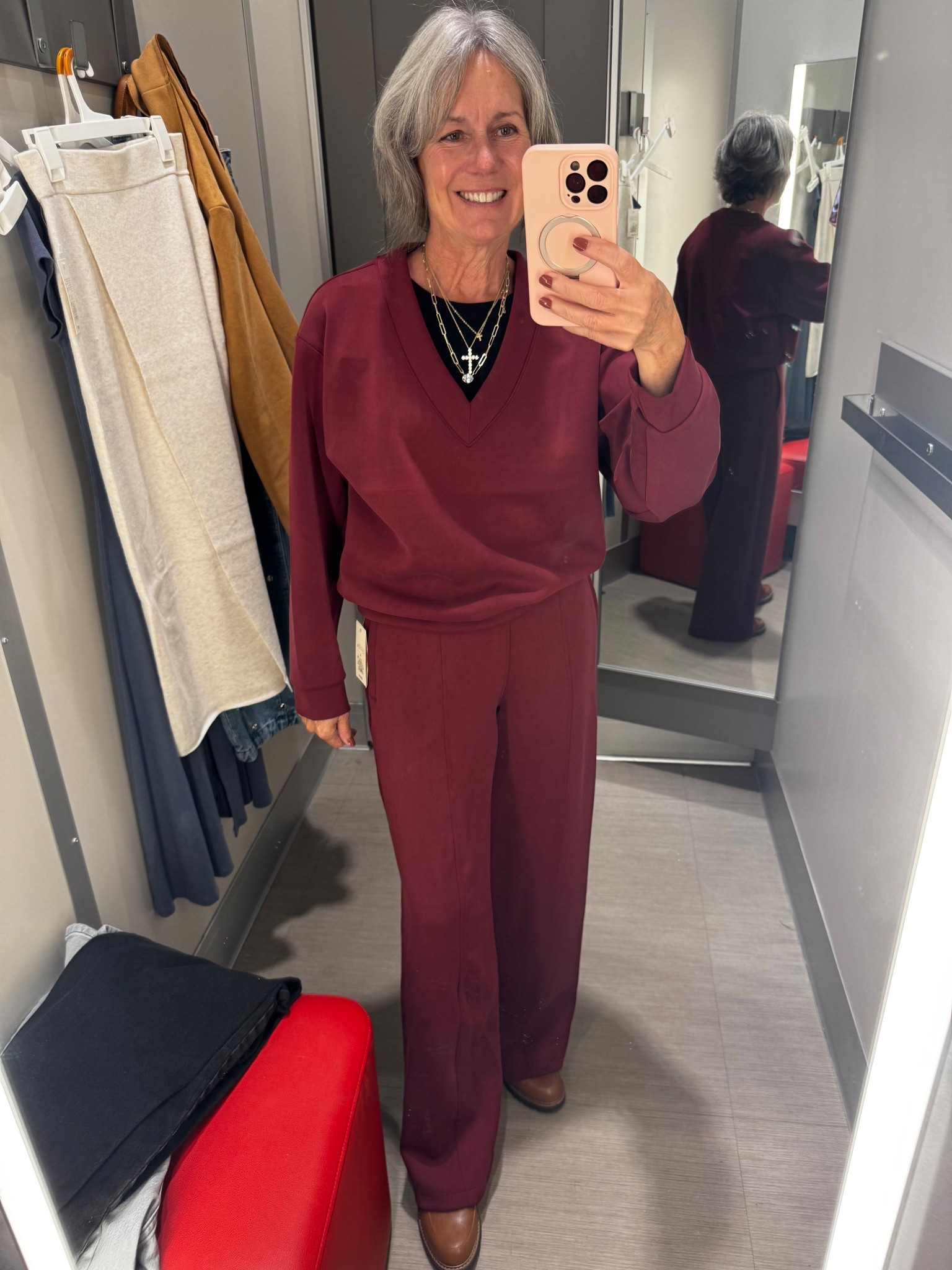 This Target set is 2  pieces that can be purchased separately . Love how soft they are. I am wearing a small in both. Perfect for the holidays when you want to be comfortable and put together  

#LTKStyleTip #LTKSeasonal #LTKHoliday