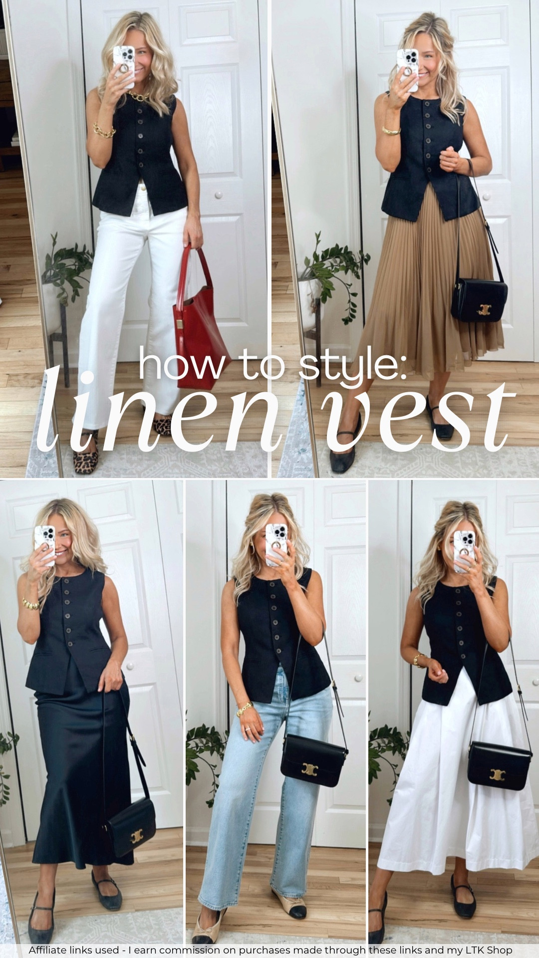 5 ways to style a black linen vest this summer 

#LTKStyleTip