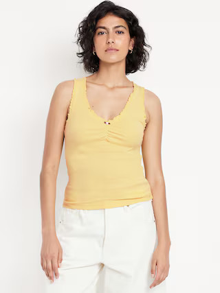 Cinched Rib-Knit Tank Top | Old Navy | Old Navy (US)